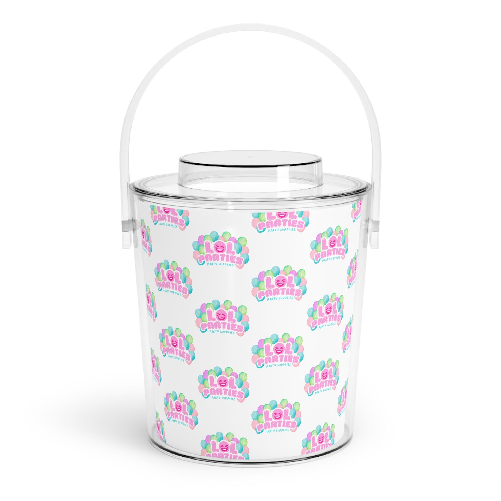 LOL Parties Patterned Ice Bucket with Tongs