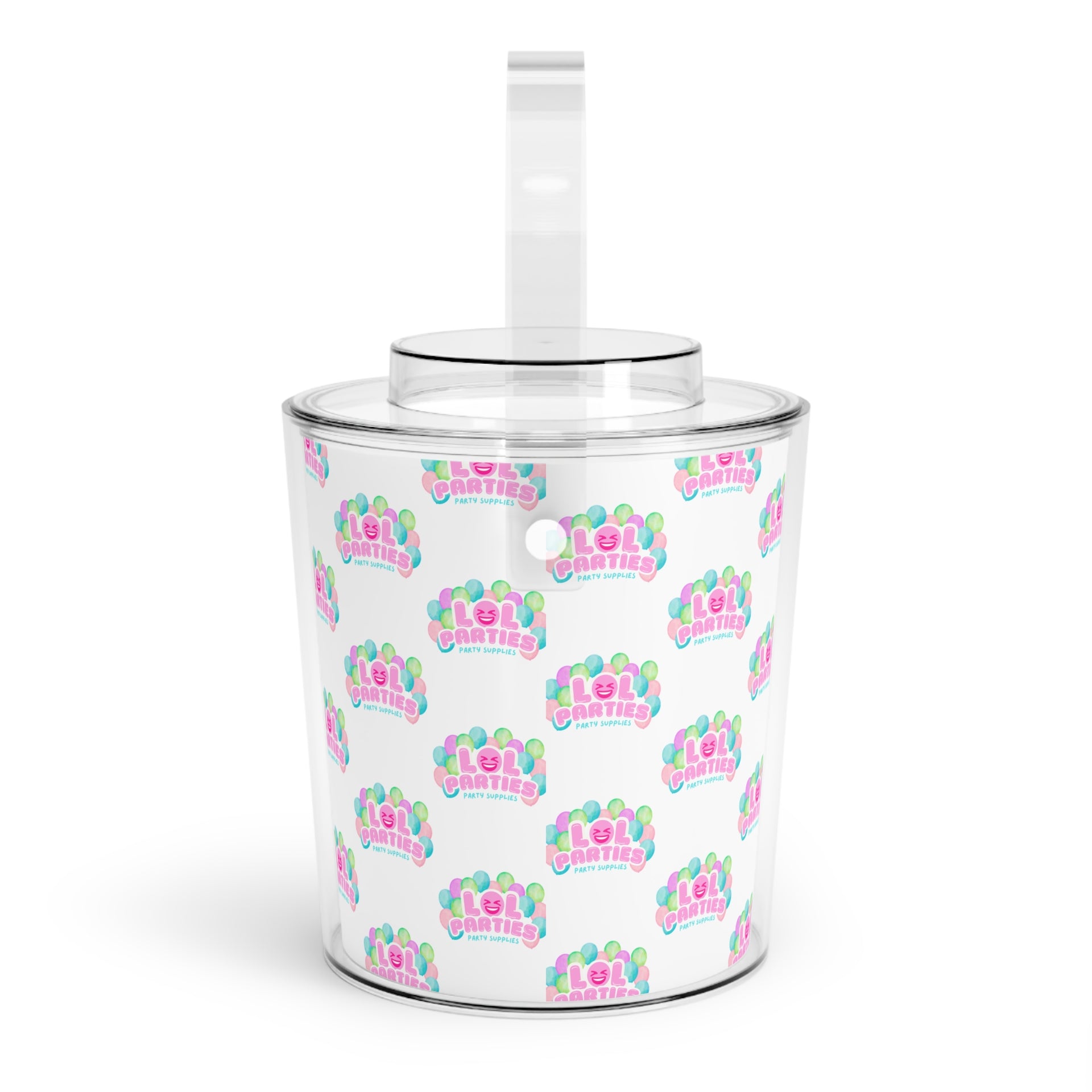 LOL Parties Patterned Ice Bucket with Tongs