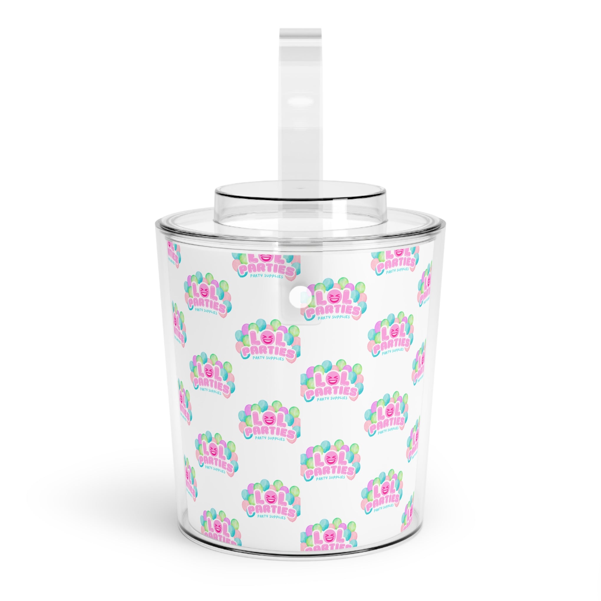LOL Parties Patterned Ice Bucket with Tongs