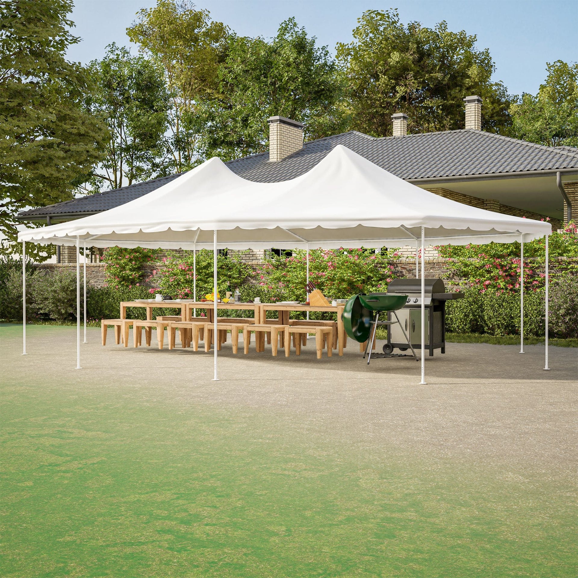 [29X21FT] Alora Extra Large Heavy-Duty Outdoor Waterproof Party, Wedding Tent With Steel Frame (SAK53821)