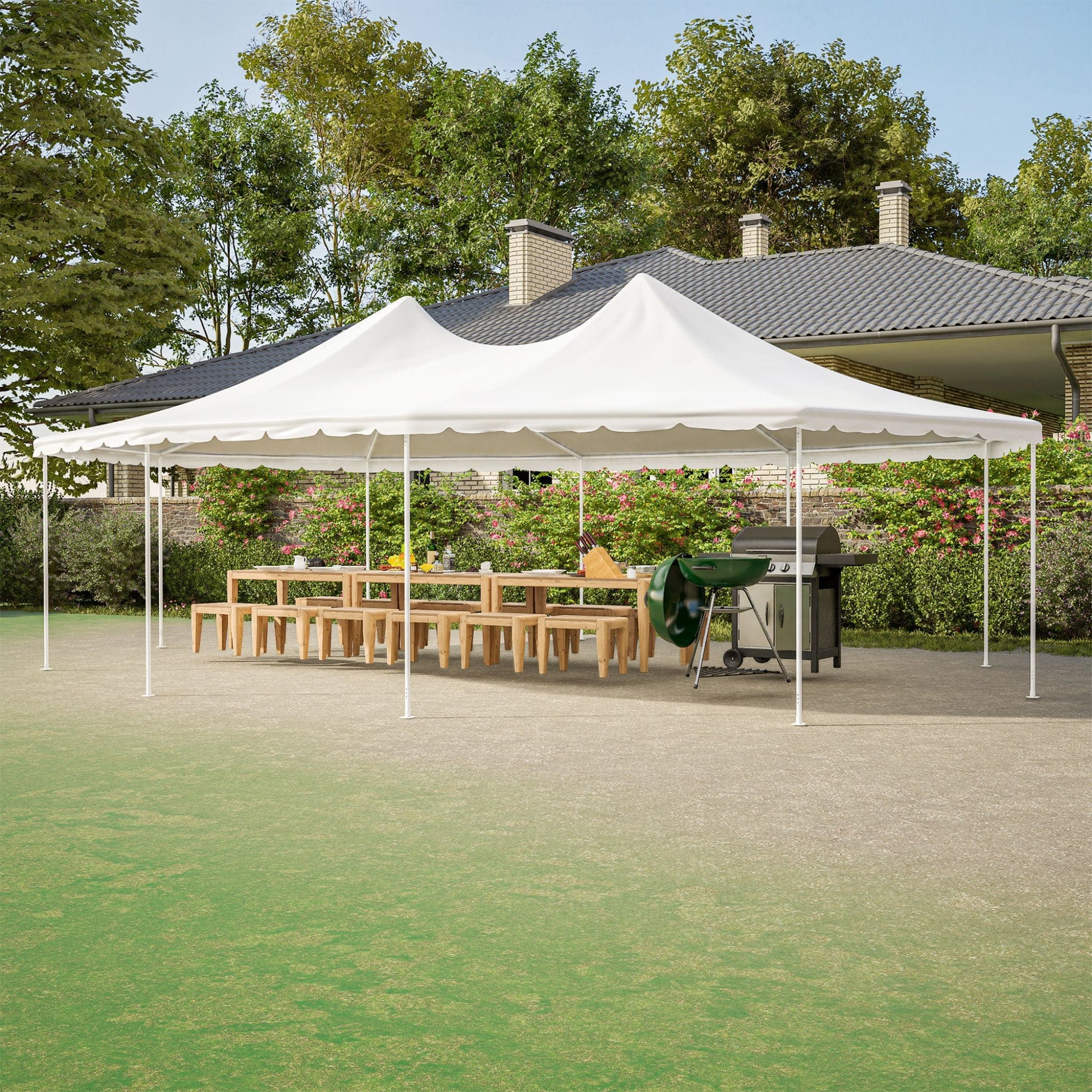 [29X21FT] Alora Extra Large Heavy-Duty Outdoor Waterproof Party, Wedding Tent With Steel Frame (SAK53821)