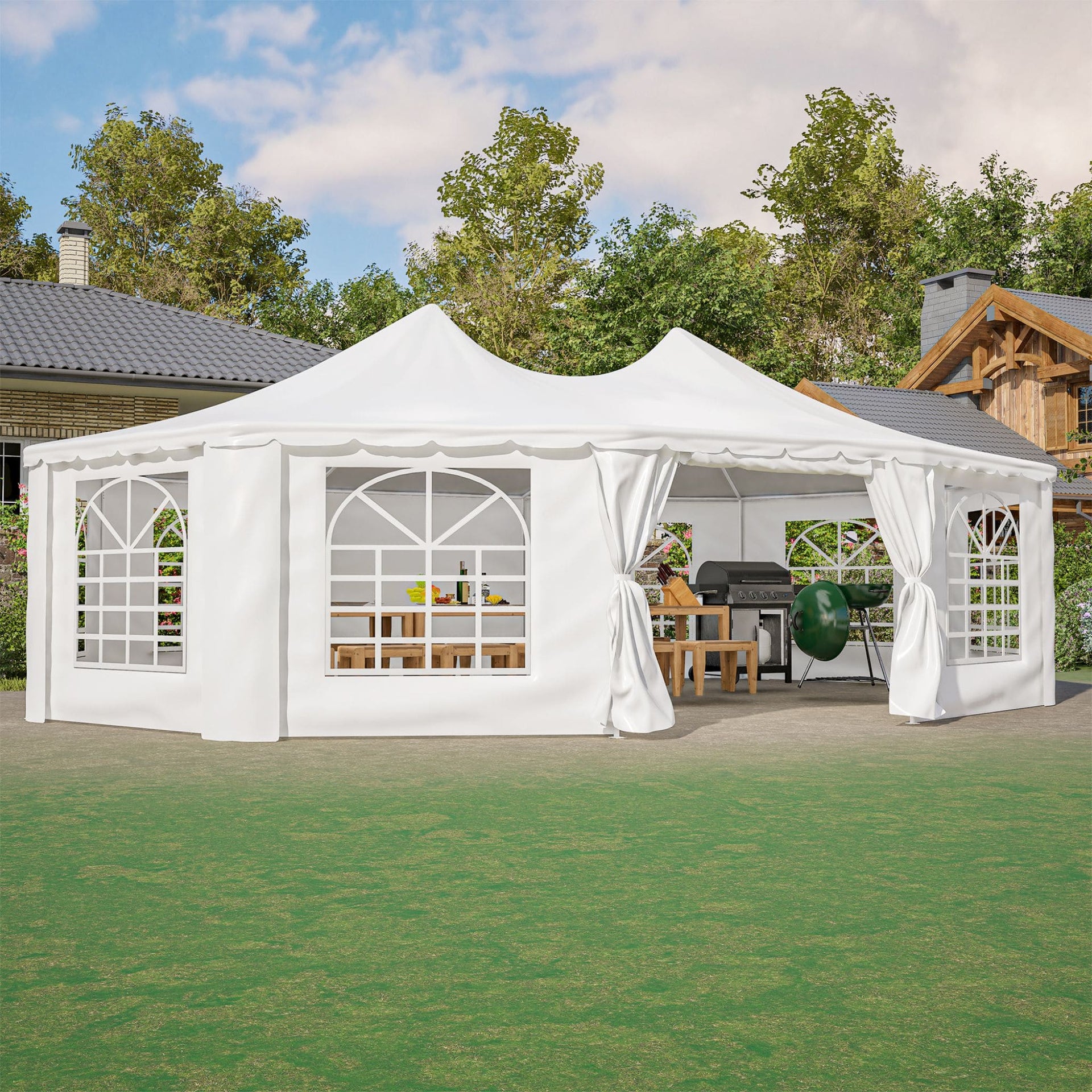 [29X21FT] Alora Extra Large Heavy-Duty Outdoor Waterproof Party, Wedding Tent With Steel Frame (SAK53821)