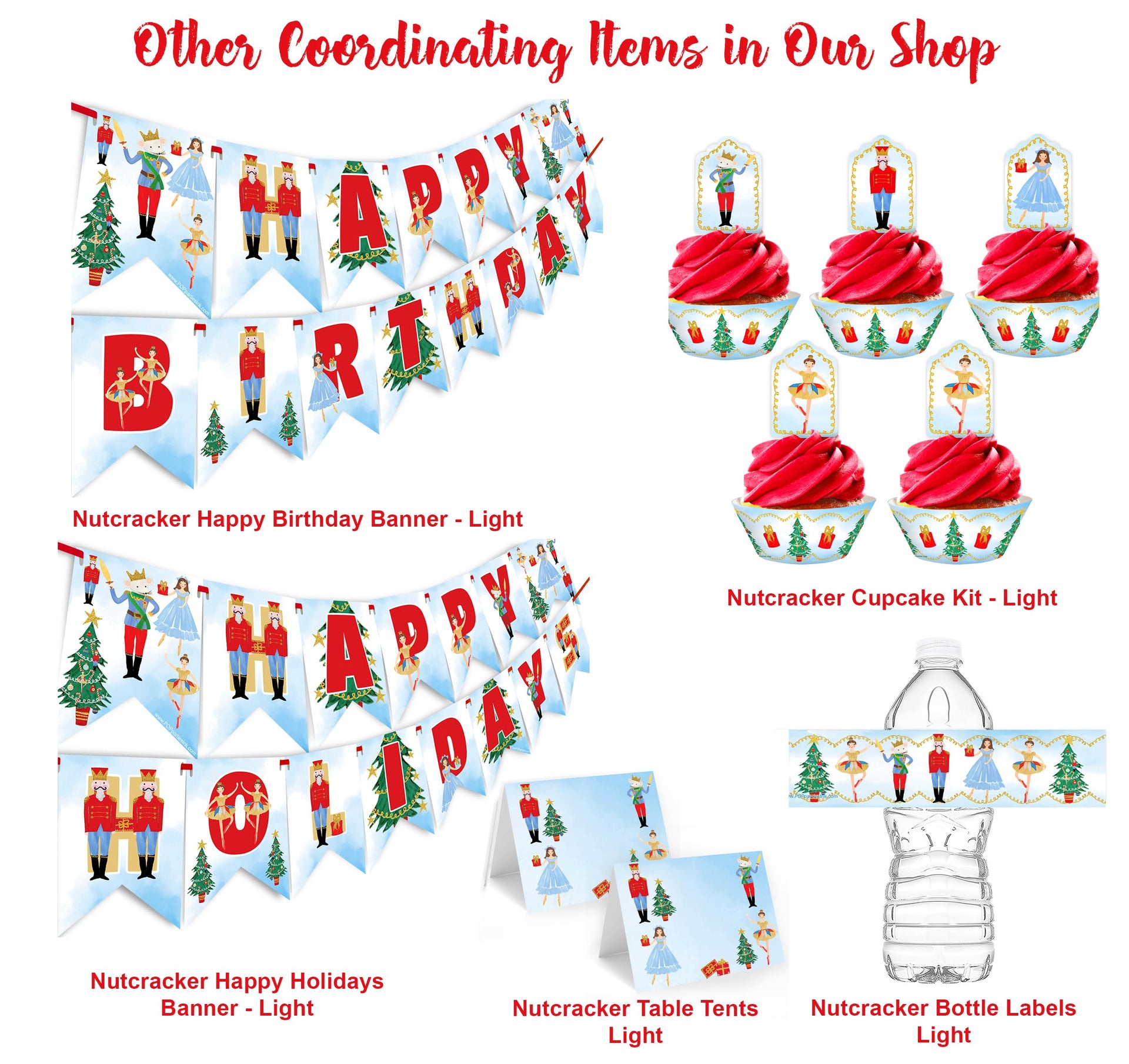 Nutcracker Happy Holidays Banner - Party Supplies - Christmas Party Decoration