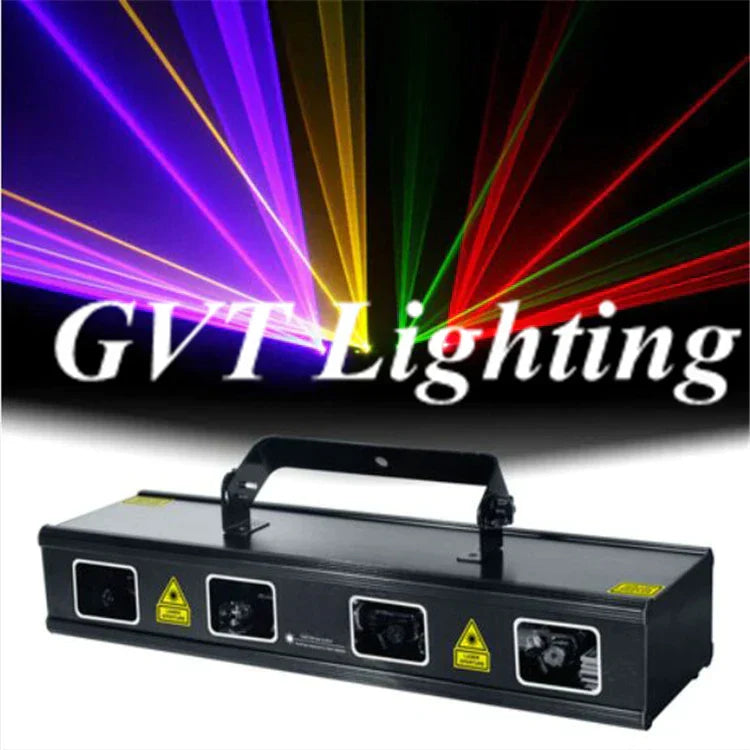 DecorBites™ 4 Lens RGBY DMX Laser Projector for Stage Party Lighting