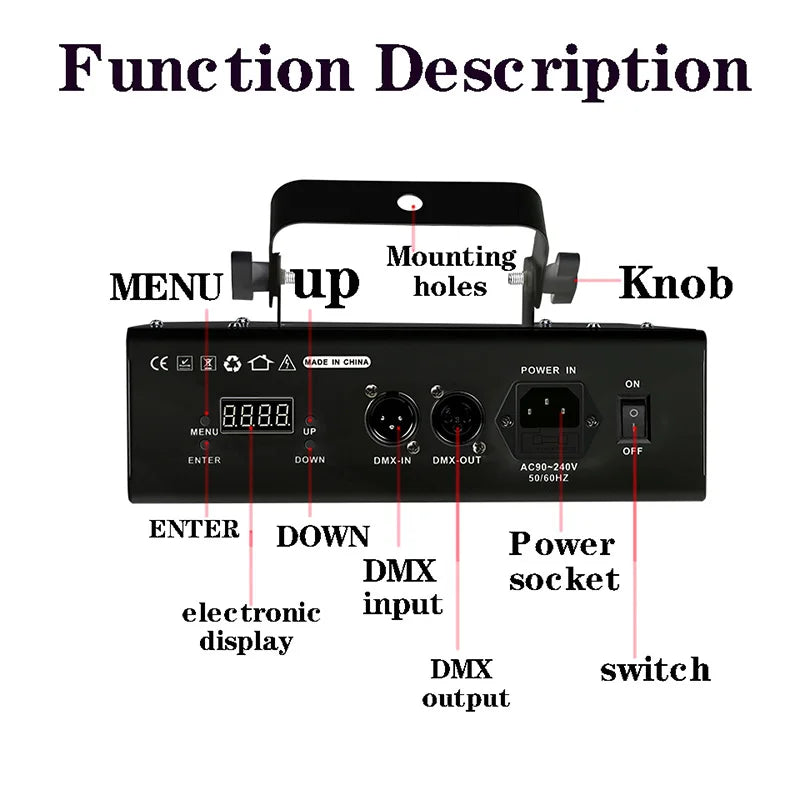 DecorBites™ Beam Stroboscope Laser Music Light Effect Projector for Home Party