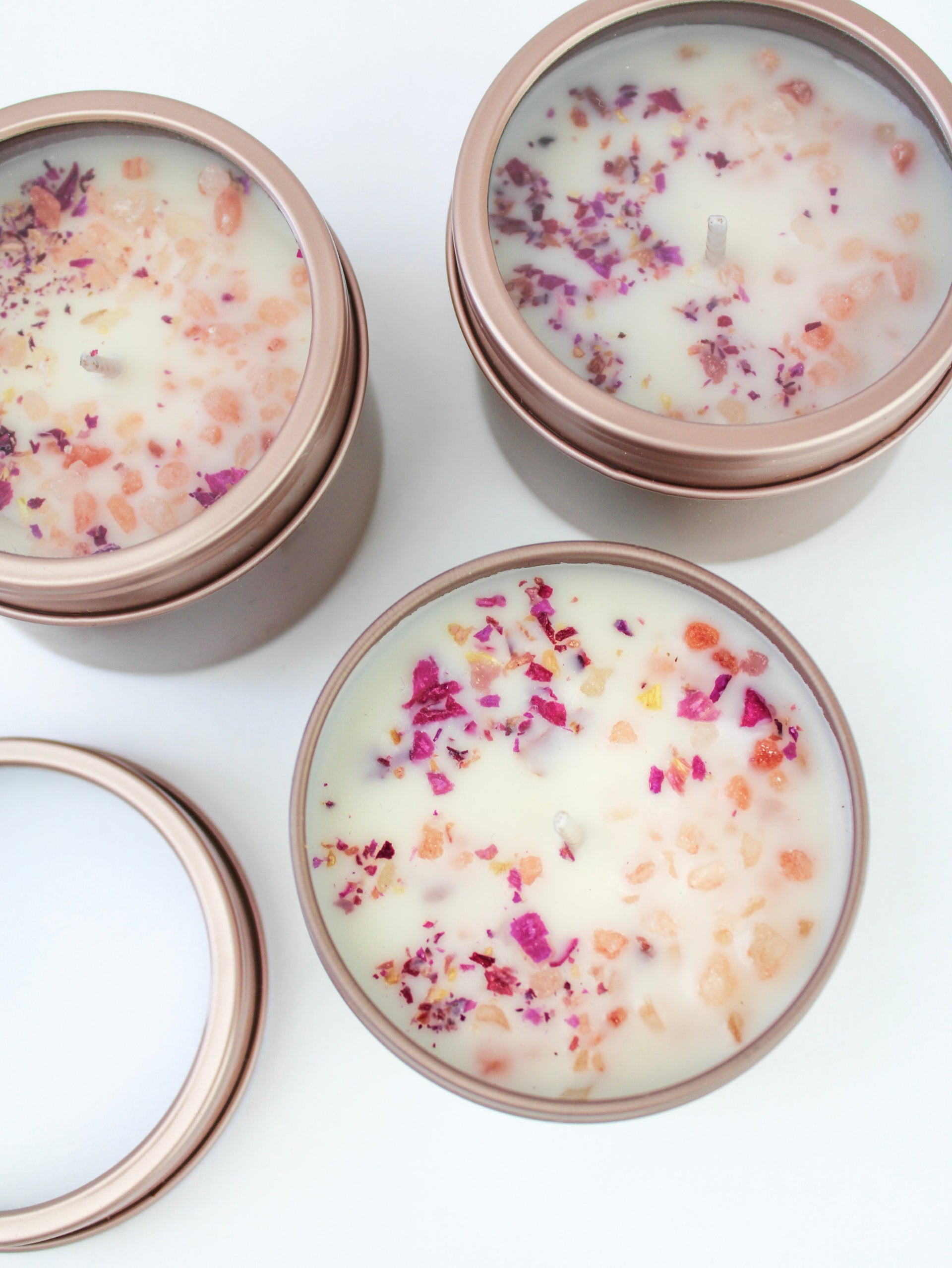 Unlabeled 4 oz Botanical Soy Wax Candles - Party Favors