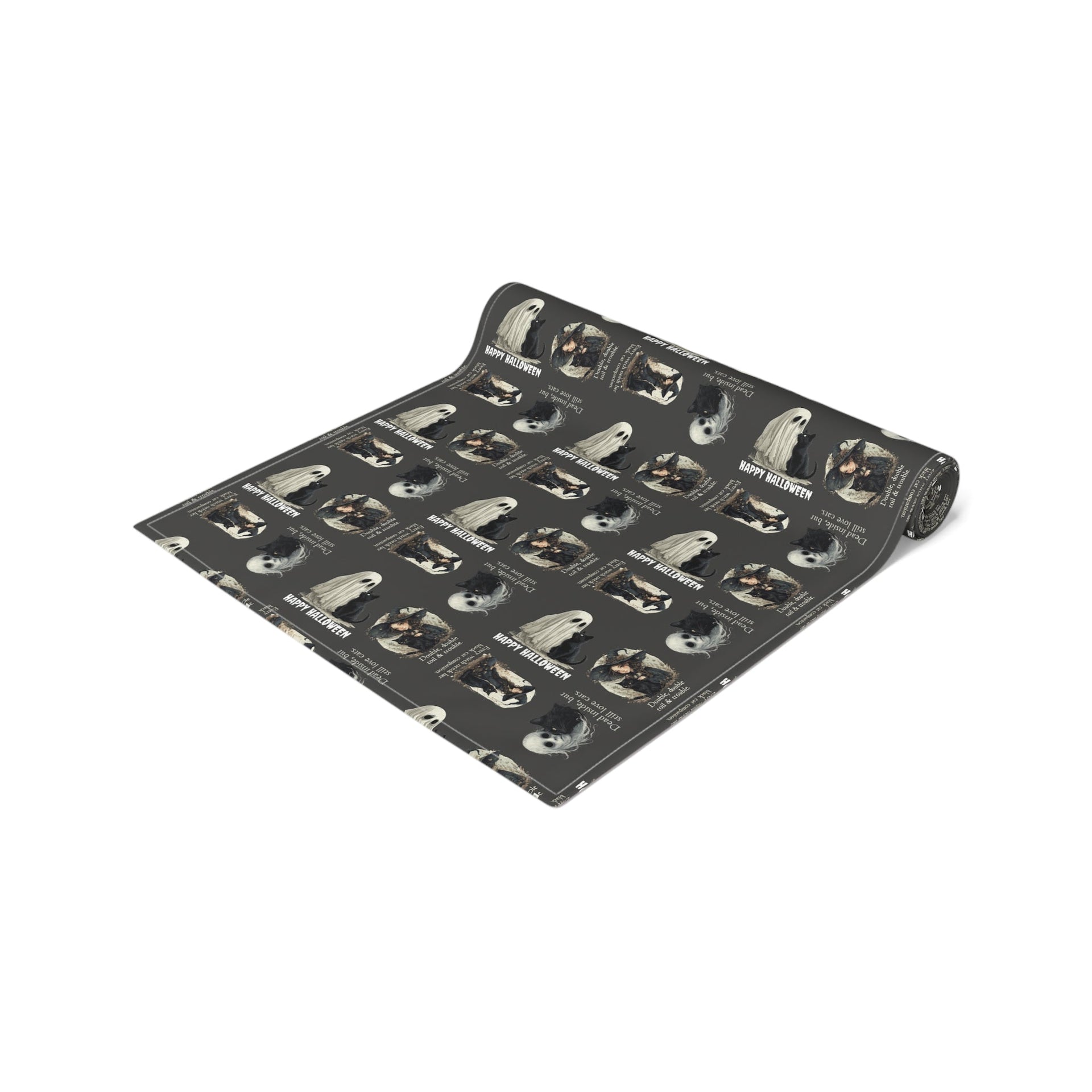 Cat Themed Halloween Table Runner for Festive Decoration
