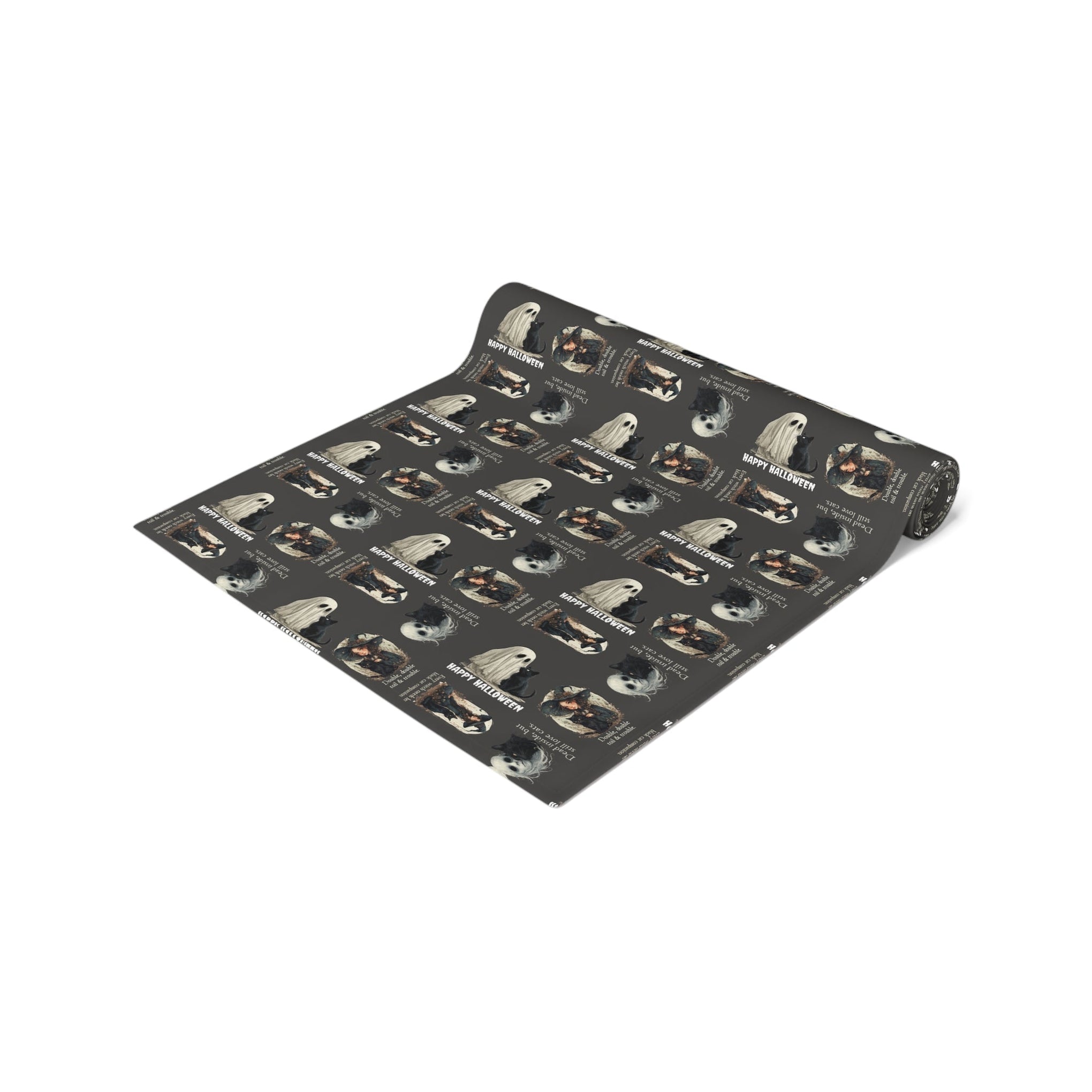 Cat Themed Halloween Table Runner for Festive Decoration
