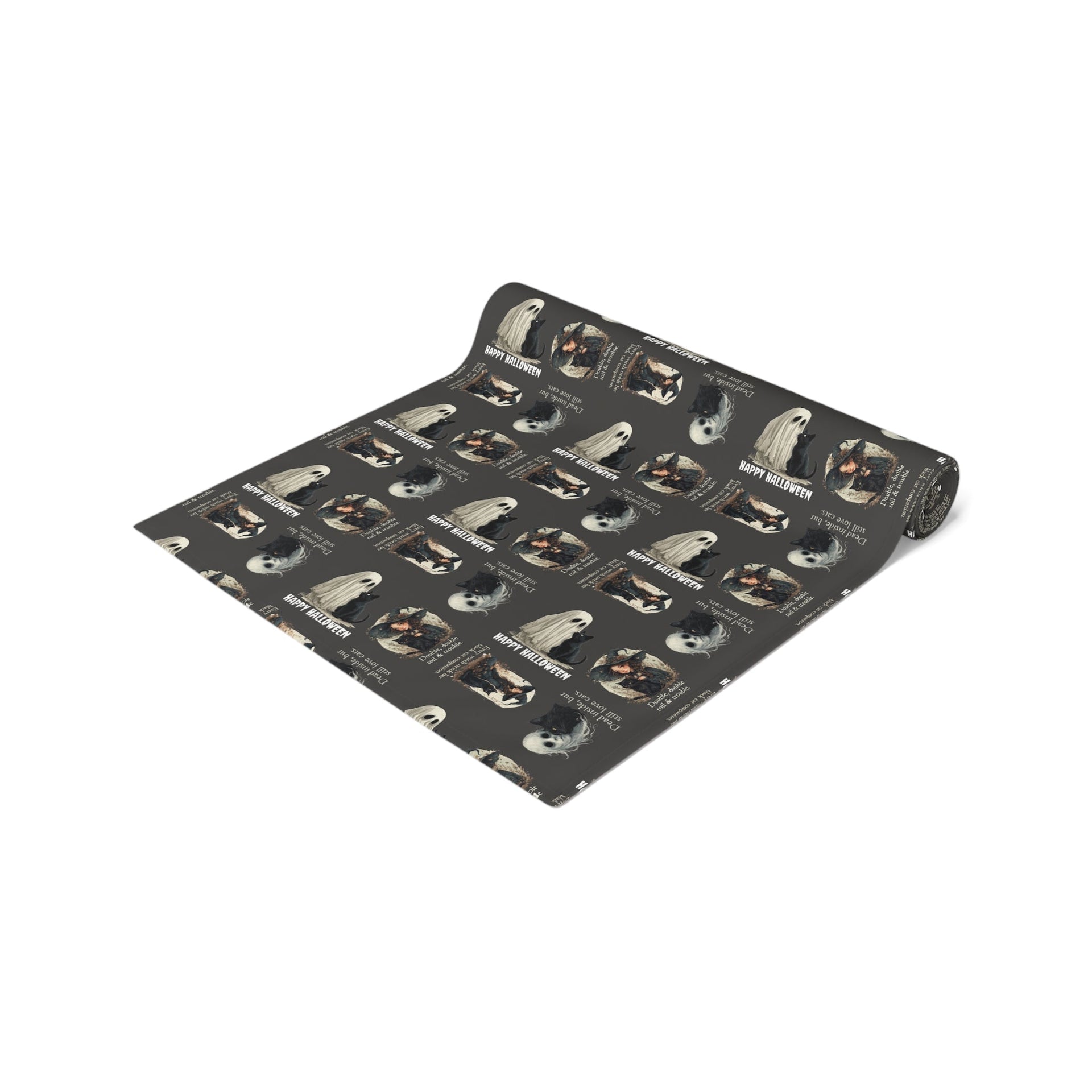 Cat Themed Halloween Table Runner for Festive Decoration