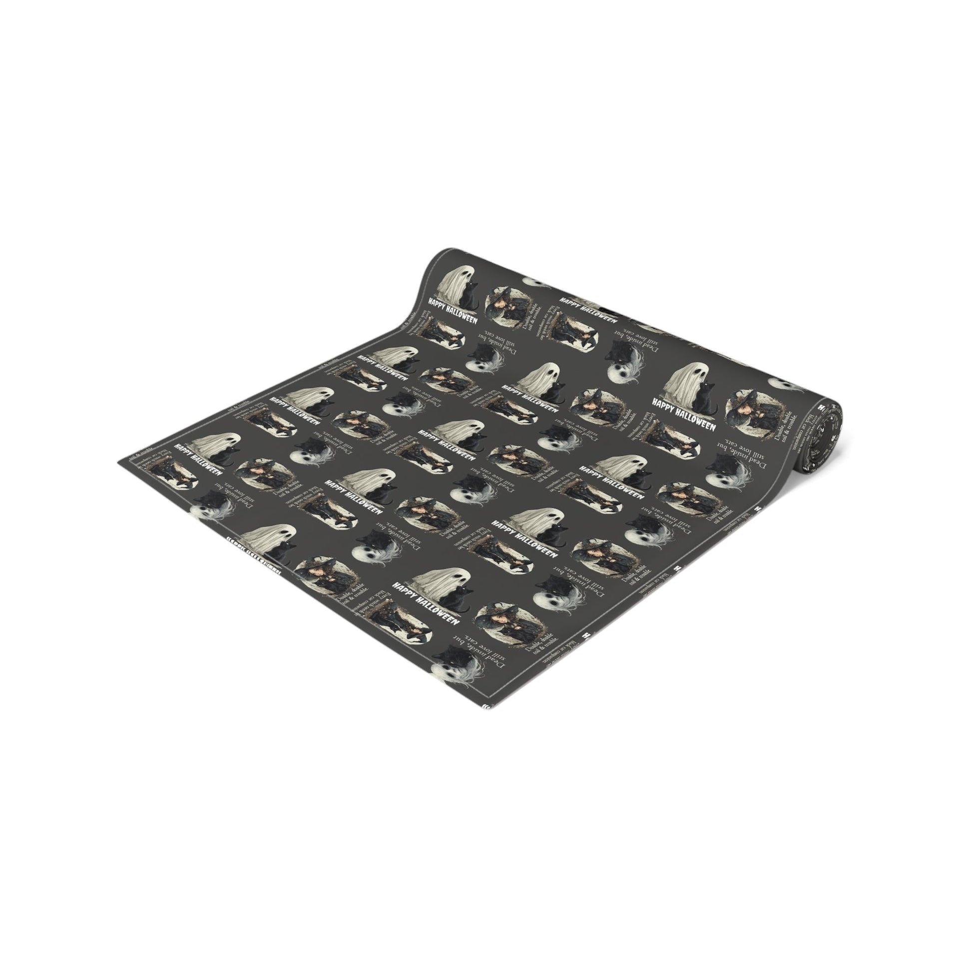 Cat Themed Halloween Table Runner for Festive Decoration