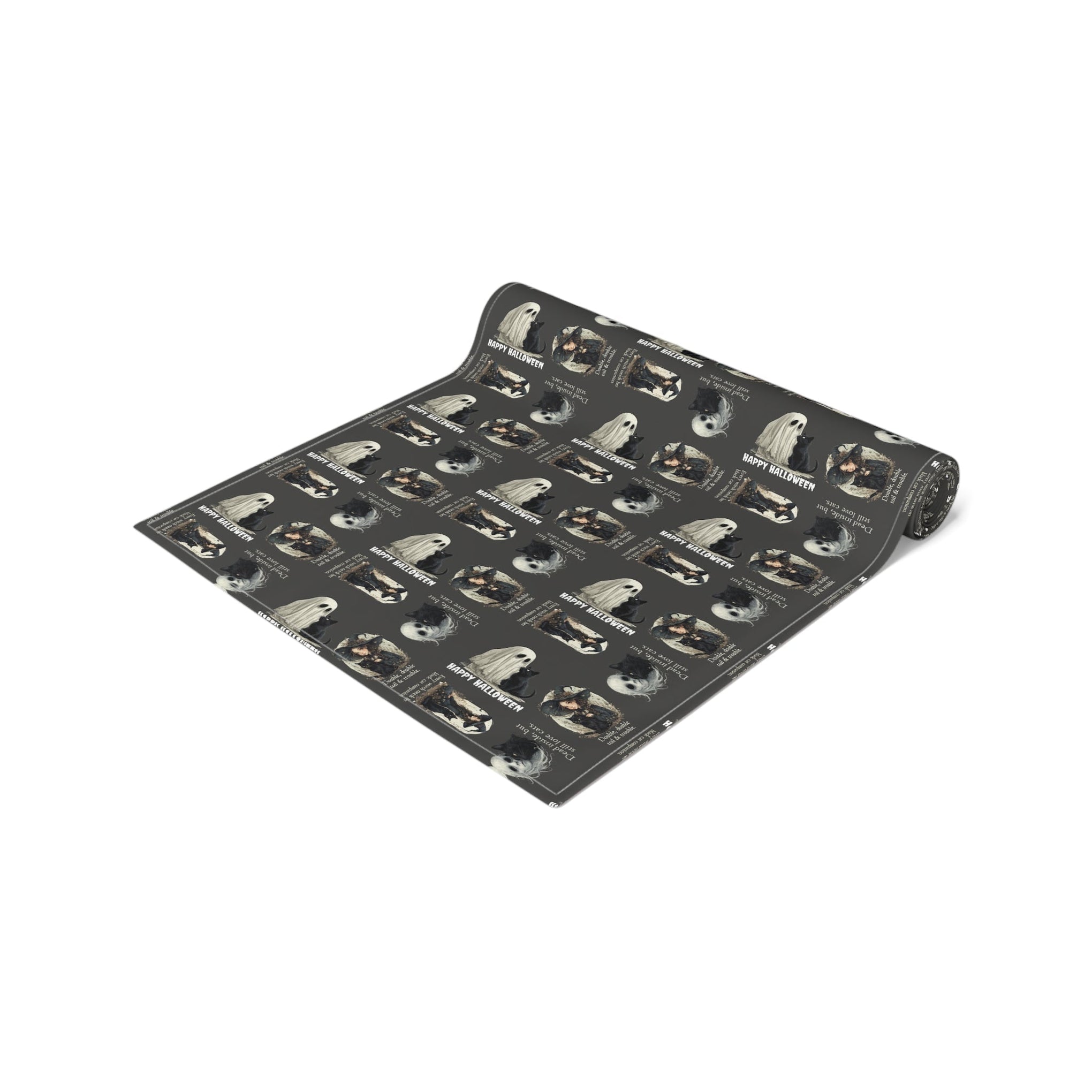 Cat Themed Halloween Table Runner for Festive Decoration