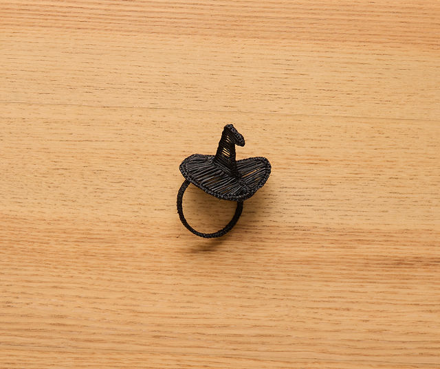 Halloween Napkin Ring with Ghost Bat Witch Hat Options, Handmade Table Decor, Rustic Spooky Party Accent, Fall Dinner Napkin Holder