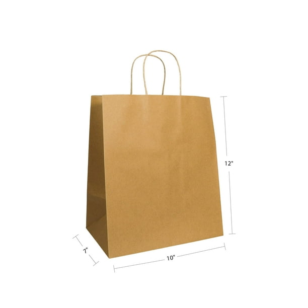 Prime Time Packaging 65LB Kraft Paper Bags 10 x 7 x 12" (QTY:250)