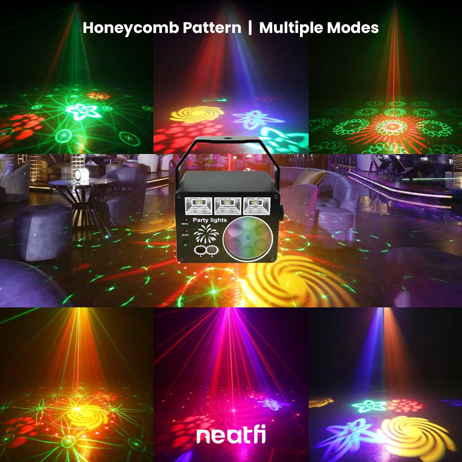 Sound Activated Party Light with Remote Control Black Indoor DJ