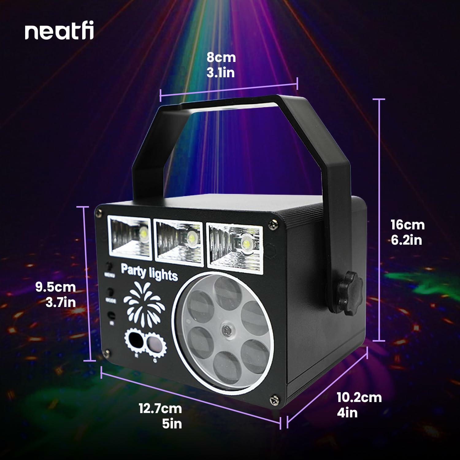 Sound Activated Party Light with Remote Control Black Indoor DJ
