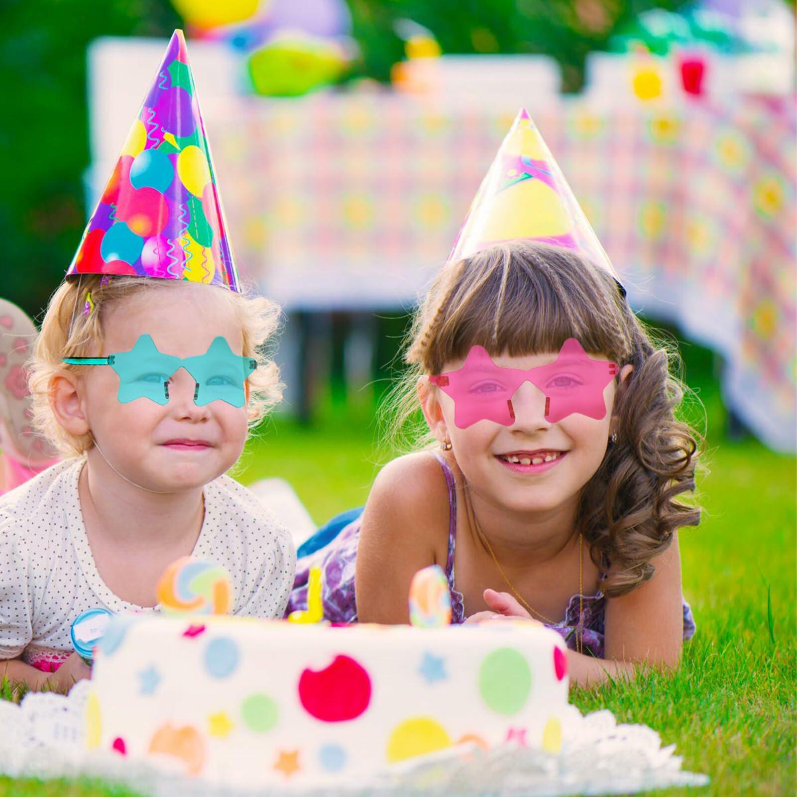 10 Pairs Star Shape Rimless Colorful Sunglasses Bulk Party Favors