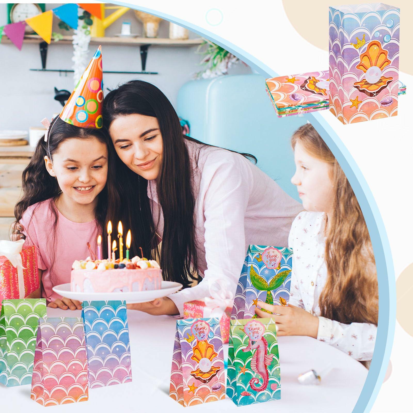 Mermaid Party Favor Bags Ocean Theme 54 Pack 4.7x3.1x8.7in