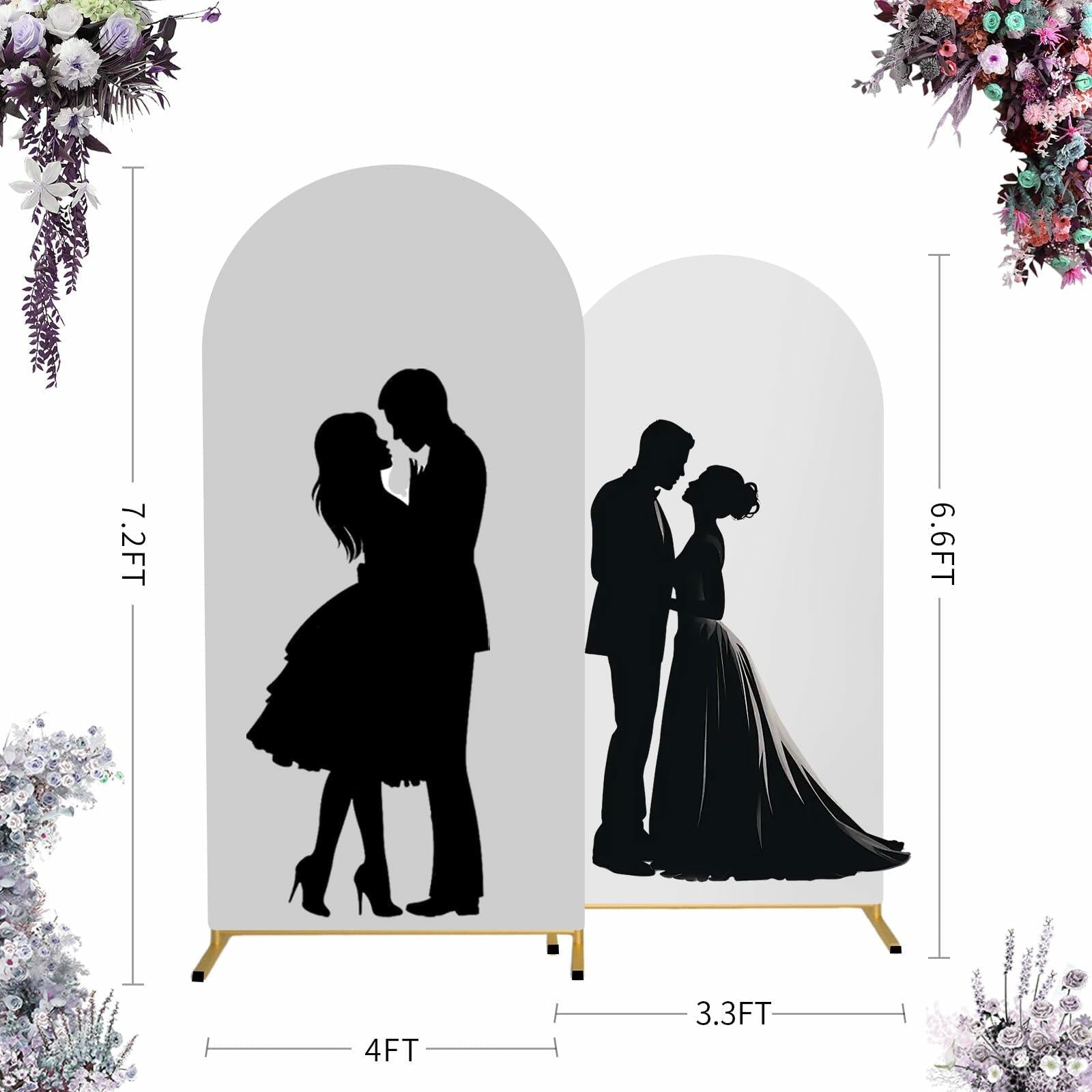 Wedding Arch Frame – 7.2FT Gold Balloon Backdrop Stand