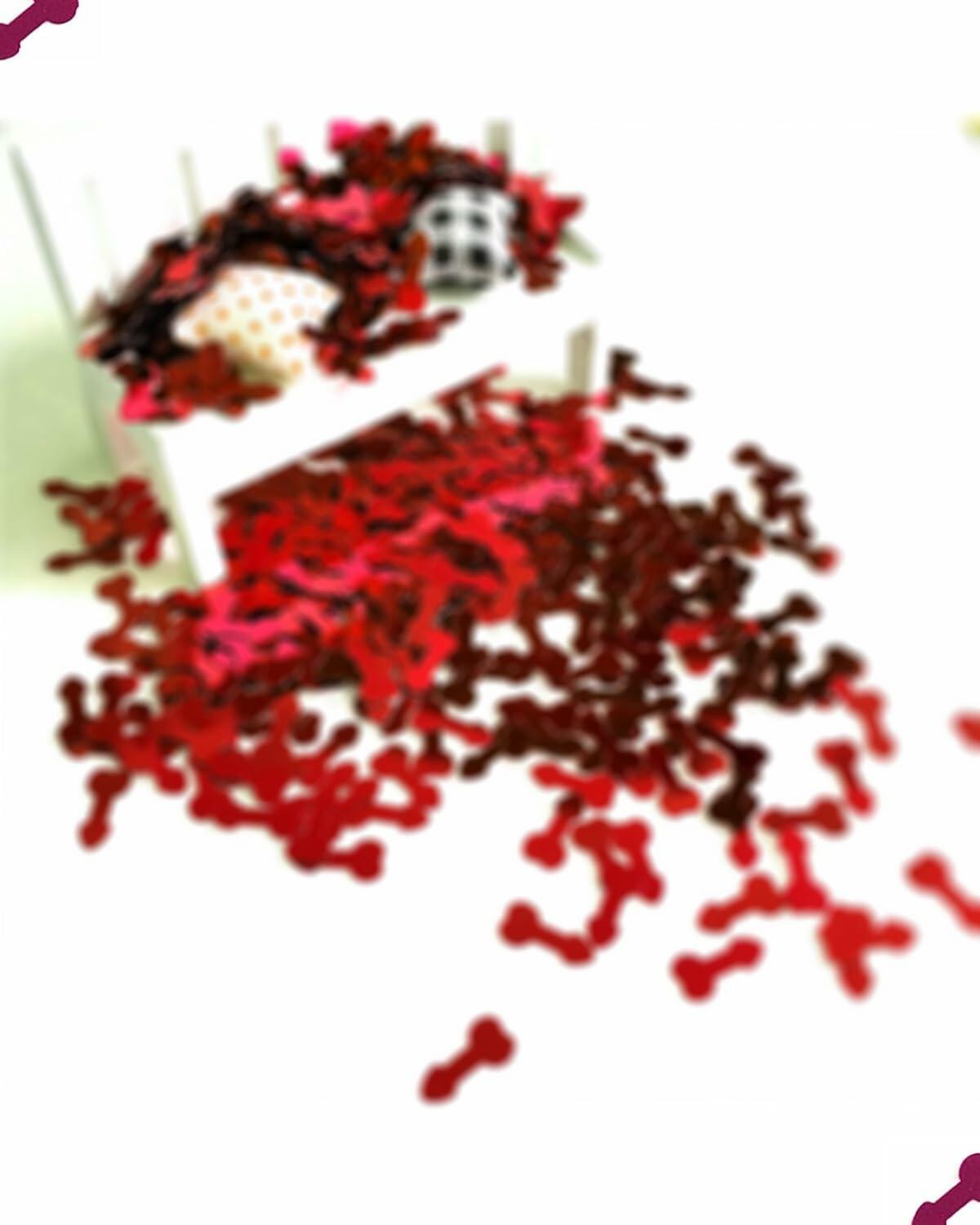 Red Glitter Confetti – Party Table Sprinkle Decoration